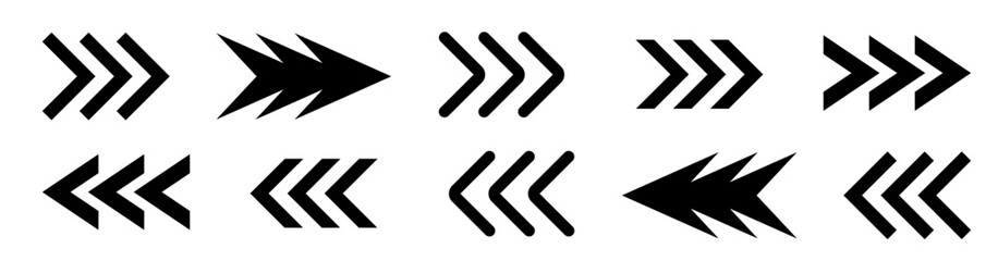 Obraz premium Arrow vector icon. Set arrow icons. Collection arrows sign. Black arrow icon set. Vector illustration