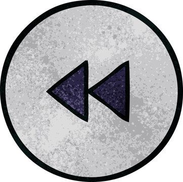recommend clip art: retro grunge texture cartoon rewind button