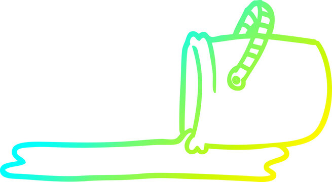 recommend clip art: cold gradient line drawing cartoon bucket