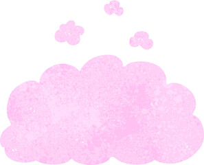 cartoon fluffy pink cloud