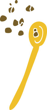 Naklejki cartoon doodle cereal on a spoon