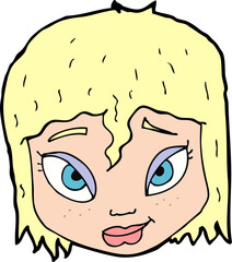 cartoon female face