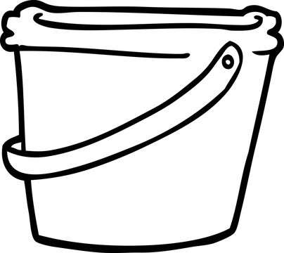 recommend clip art: line drawing cartoon bucket