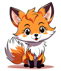 Cartoon cute fox
