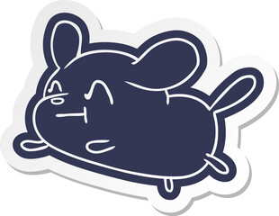 cartoon sticker kawaii of a cute dog