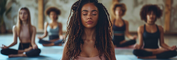 People come together in a peaceful yoga practice, promoting inner peace and balance