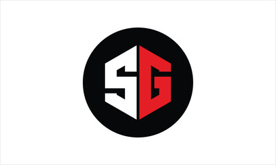 SG initial letter polygon icon gaming logo design vector template. batman logo, sports logo, monogram, falcon, war game, symbol, playing logo, abstract, fighting, typography, icon, minimal, premier 