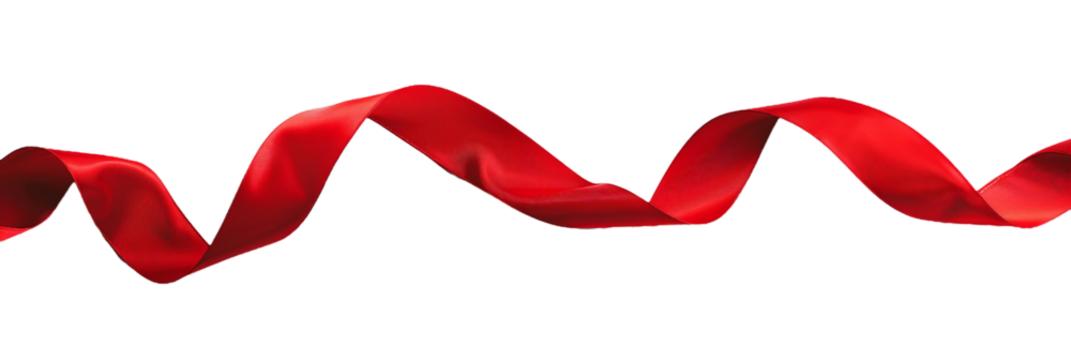 red ribbon, PNG transparent object