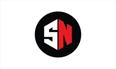 SN initial letter polygon icon gaming logo design vector template. batman logo, sports logo, monogram, falcon, war game, symbol, playing logo, abstract, fighting, typography, icon, minimal, premier 