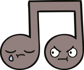 cute cartoon musical note