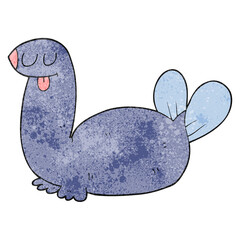 textured cartoon seal