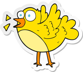 sticker of a cartoon bird