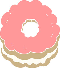 flat color style cartoon biscuit