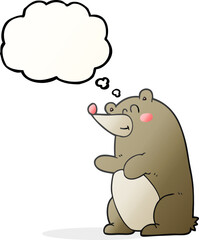 thought bubble cartoon bear