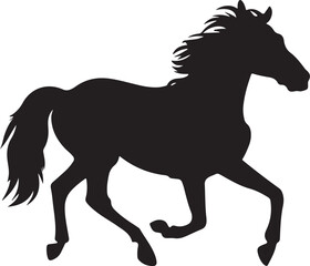black horse silhouette vector illustration design