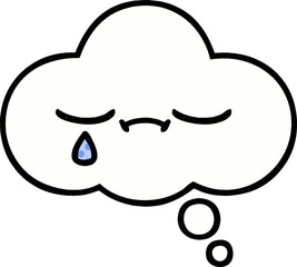 comic book style cartoon thought bubble