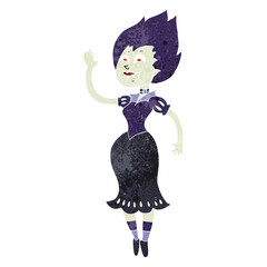 retro cartoon vampire girl