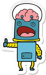 Fototapeta premium sticker of a cartoon robot