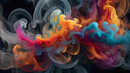 patern background texture of multicolored smoke. decor and design - obrazy, fototapety, plakaty