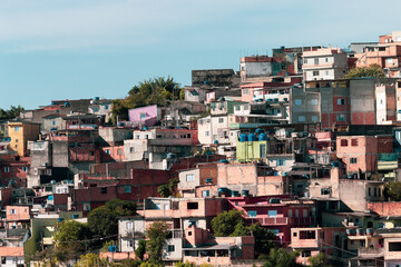Fototapeta premium Bairro periférico da zona sul - São Paulo - Brasil. 19 de julho de 2021.