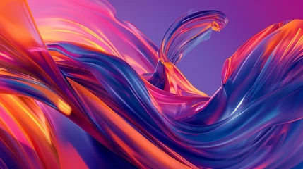 Foto auf Leinwand Playful 4K HD wallpaper with lively colors and abstract forms, delivering a vibrant and visually appealing composition for a modern desktop. © The Image Studio