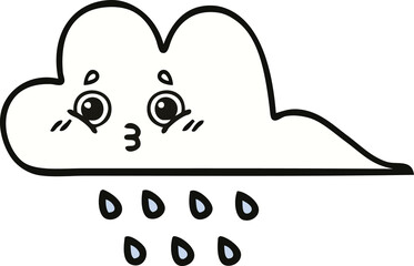 cute cartoon rain cloud
