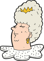 cartoon queen head