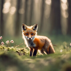 Baby Fuchs im Wald