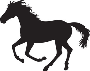 black horse silhouette vector illustration design
