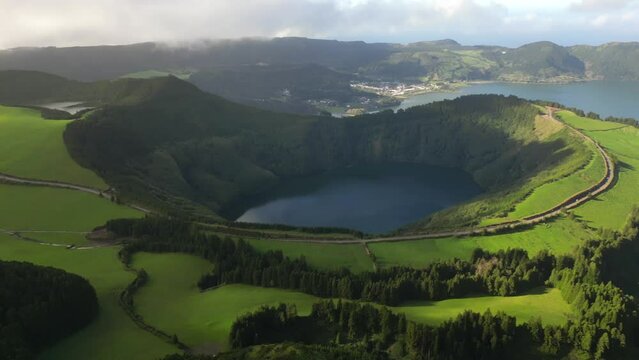 Lake seven city's or "Lagoa das sete cidades" is a famous place in the S&atilde;o Miguel Island in the Azores
