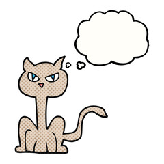 thought bubble cartoon angry cat