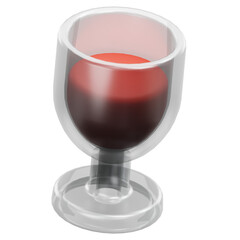 wine drink 3d illustration