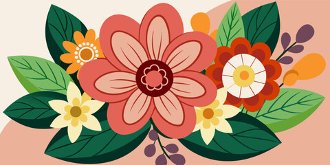 Minimalist vector template with flowers: the perfect solution for all your design needs