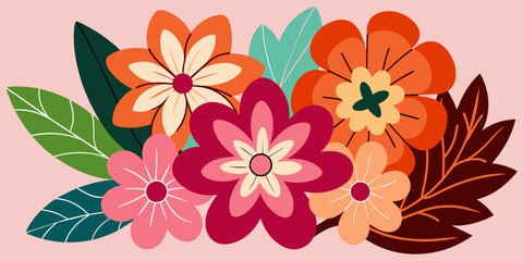 Floral vector in minimalist style: simple and elegant design