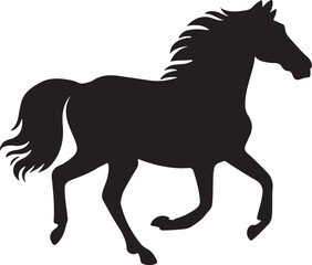 black horse silhouette vector illustration design