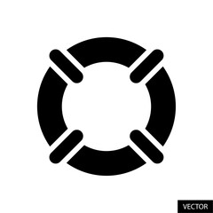 Swim ring, Swimming ring, Life buoy, Help, Support concept vector icon in glyph style design for website, app, UI, isolated on white background. Vector illustration.