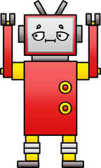 gradient shaded cartoon robot
