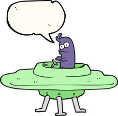 speech bubble cartoon flying saucer