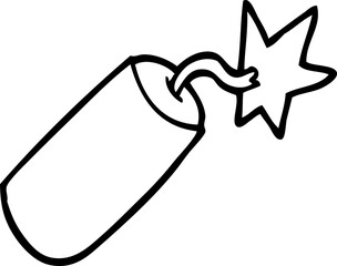 line drawing cartoon dynamite