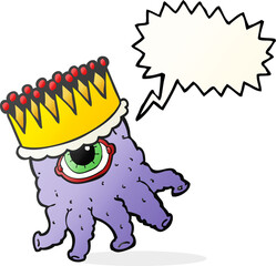 speech bubble cartoon alien king
