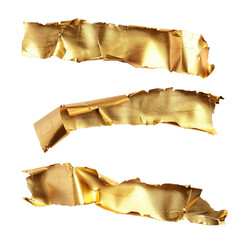 Fototapeta premium torn golden ribbon, PNG transparent object