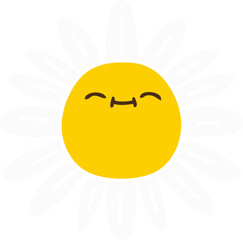 quirky hand drawn cartoon flower