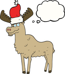 thought bubble cartoon christmas moose