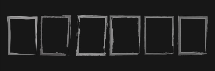 Frames in grunge style. Abstract rectangles with space for text.