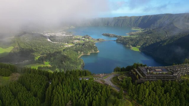 Lake seven city's or "Lagoa das sete cidades" is a famous place in the S&atilde;o Miguel Island in the Azores
