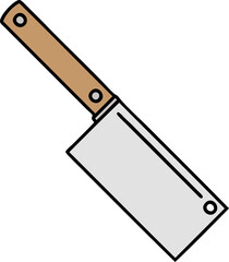 traditional tattoo of a meat cleaver