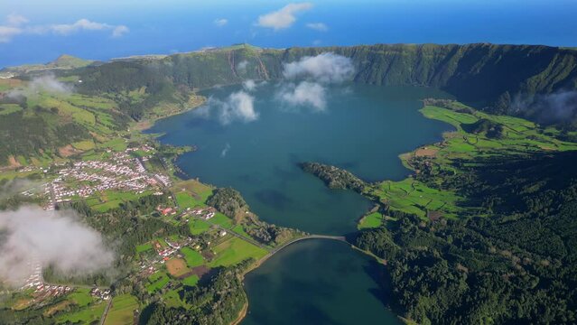 Lake seven city's or "Lagoa das sete cidades" is a famous place in the S&atilde;o Miguel Island in the Azores