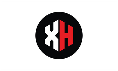 XH initial letter polygon icon gaming logo design vector template. batman logo, sports logo, monogram, falcon, war game, symbol, playing logo, abstract, fighting, typography, icon, minimal, premier 