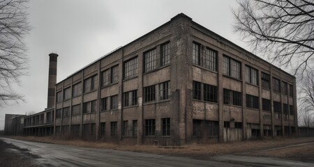 Fototapeta na wymiar Abandoned factory, waiting for a new lease on life