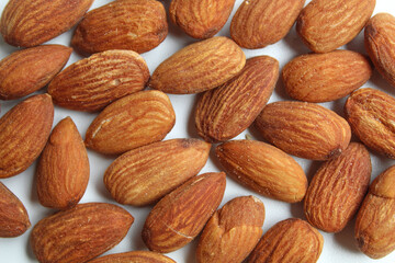 Background texture of roasted seasoned almond
